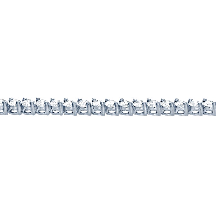 Round Brilliant Cut Diamond Tennis Bracelet - Two Prong